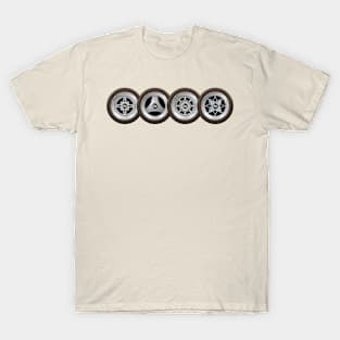 Classic JDM Wheel Combo Pixelart T-Shirt